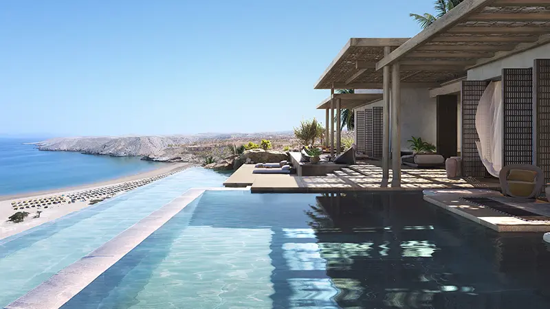 AIDA, the Dar Global and OMRAN cliffside masterplan at Yiti, Muscat, view 3.