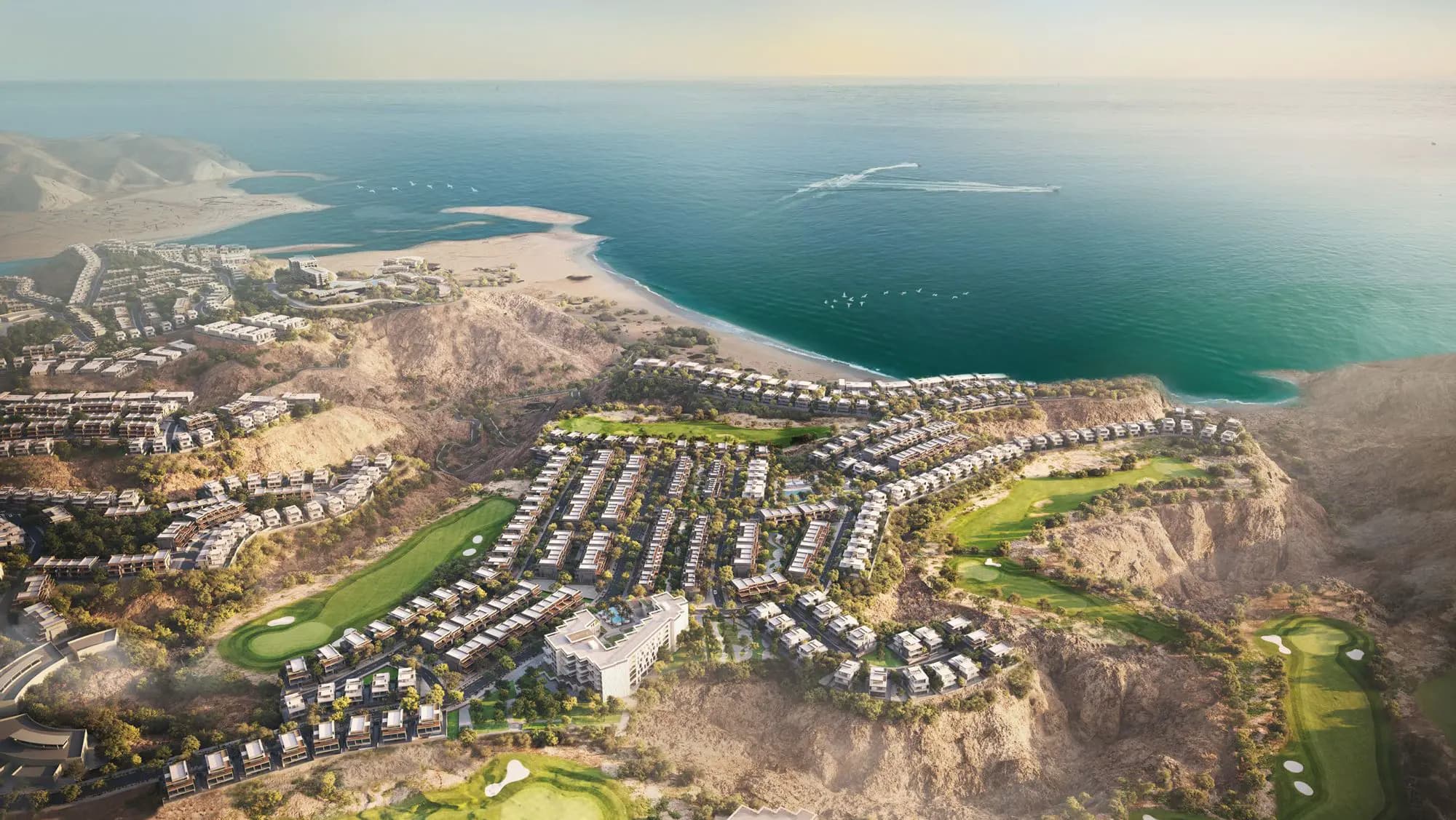AIDA, the Dar Global and OMRAN cliffside masterplan at Yiti, Muscat.