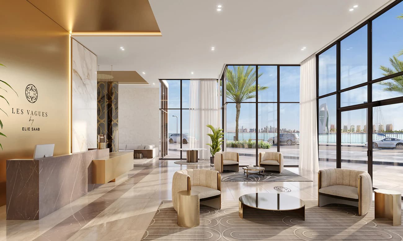 Les Vagues by Elie Saab, the Dar Global branded residences on Qetaifan Island North, Doha, view 1.