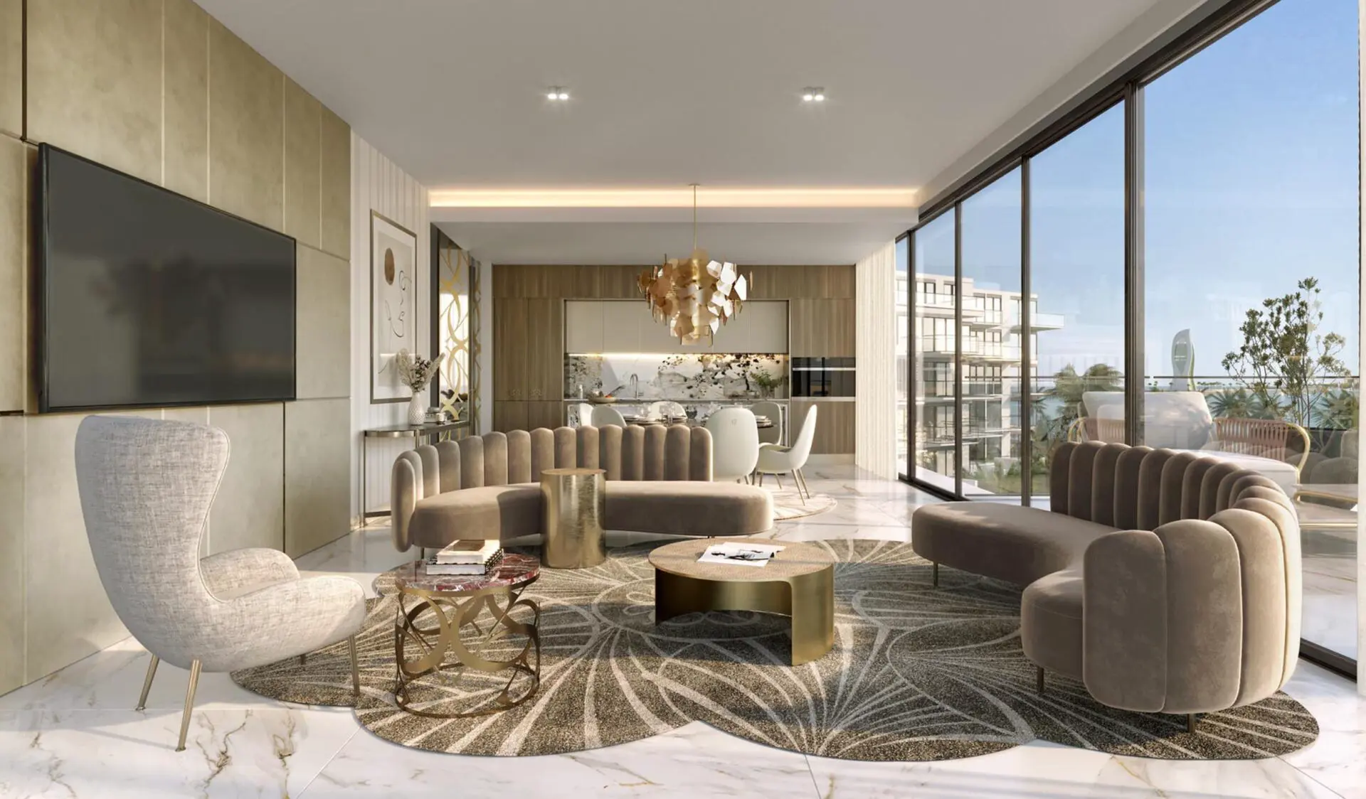 Les Vagues by Elie Saab, the Dar Global branded residences on Qetaifan Island North, Doha, view 6.