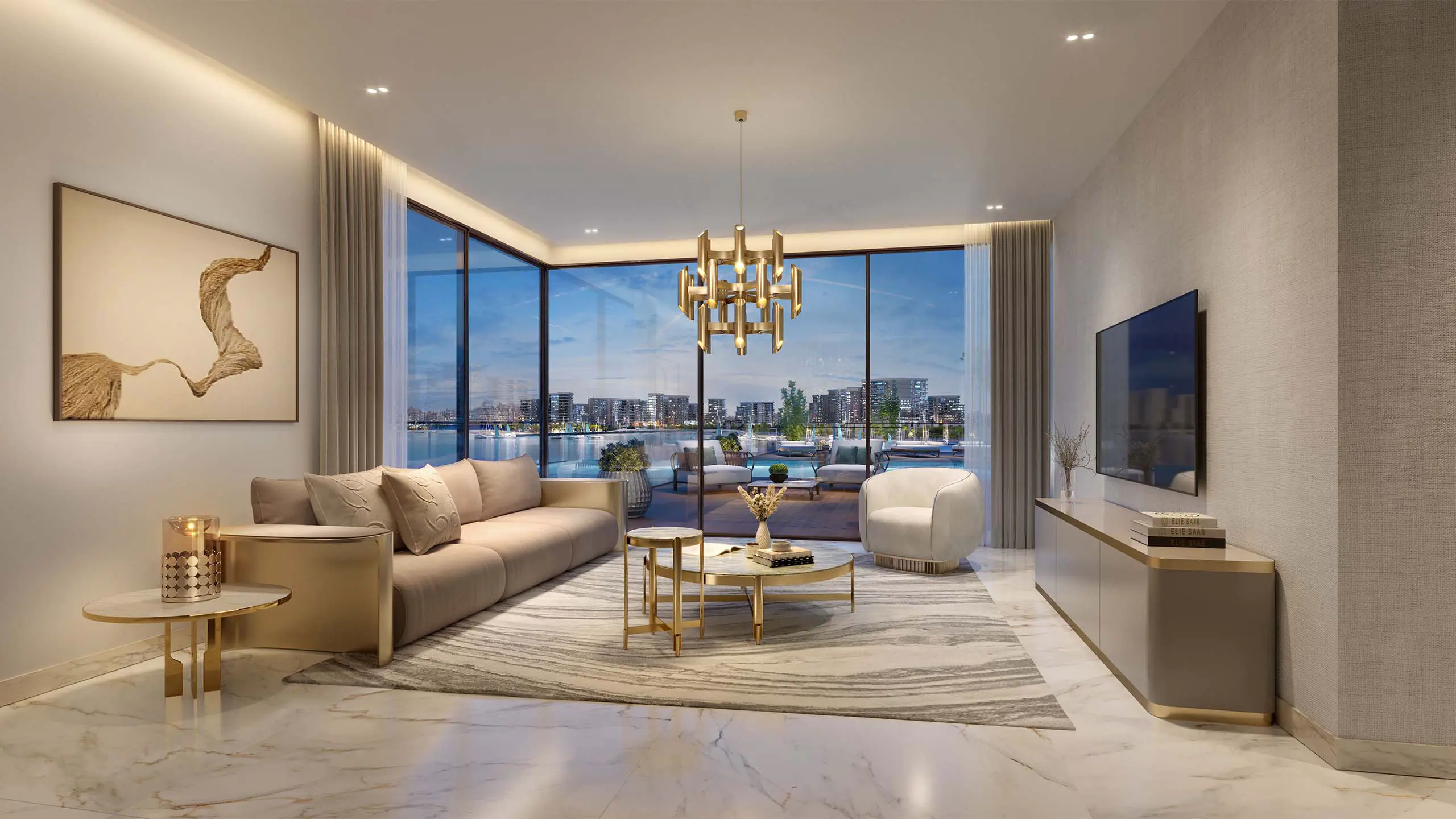 Les Vagues by Elie Saab, the Dar Global branded residences on Qetaifan Island North, Doha, view 12.
