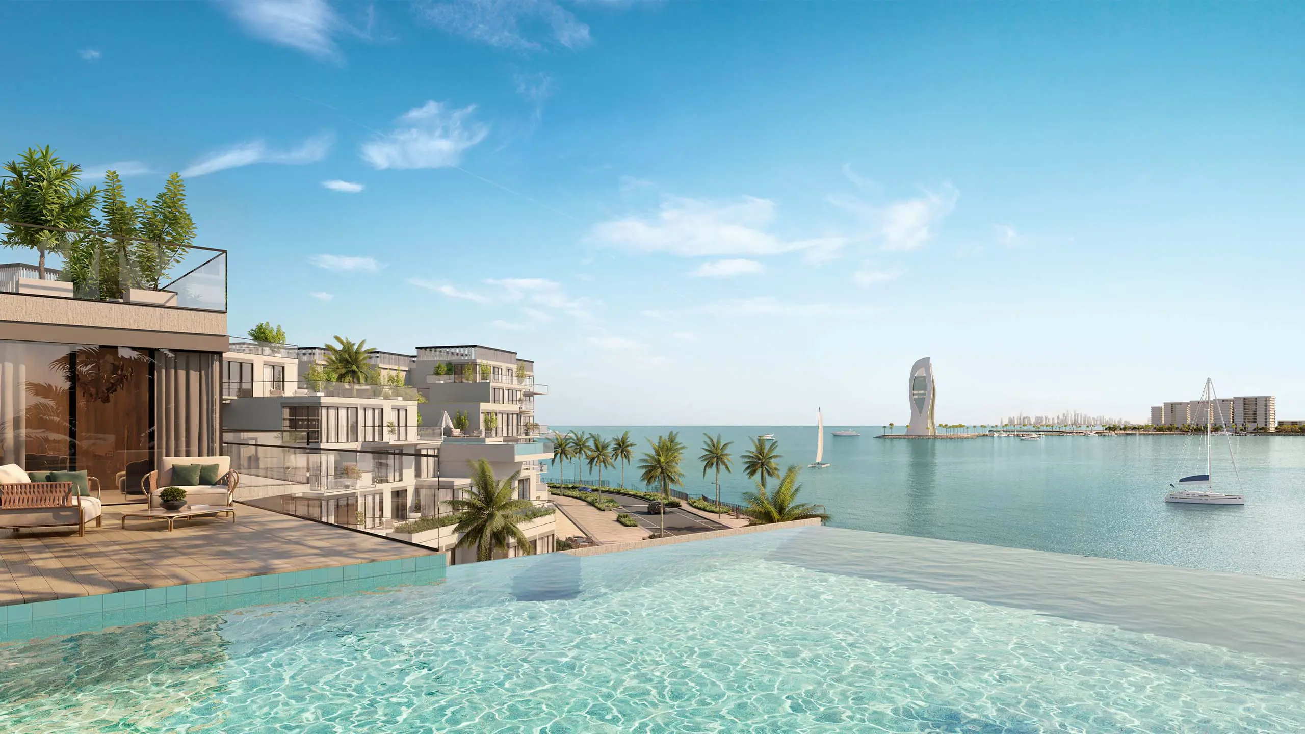 L'Horizon by Elie Saab, the Dar Global branded apartments on Qetaifan Island North, Doha, view 3.
