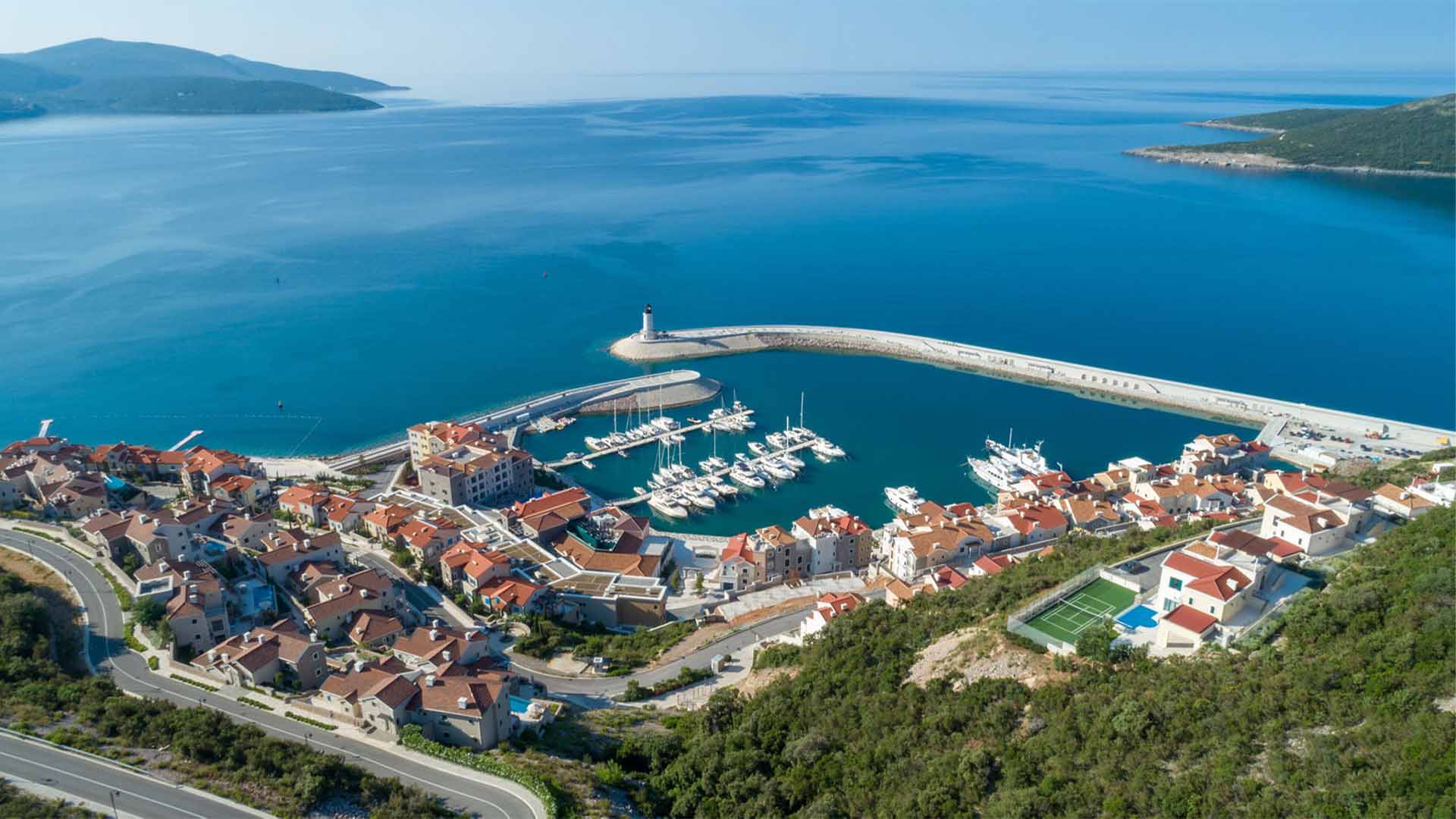 Marina Village, the waterfront neighbourhood at Luštica Bay in Montenegro, view 4.