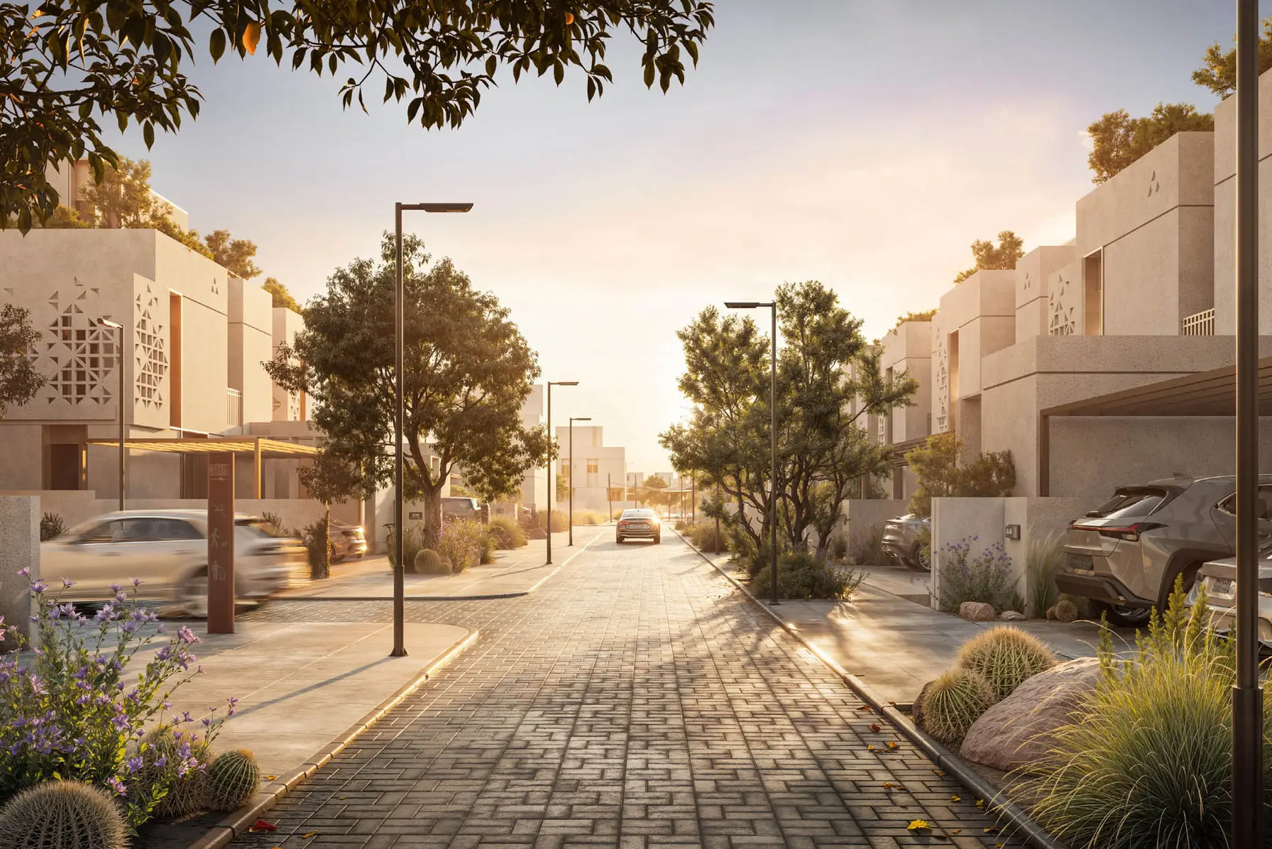 A residential street in Sedra.
