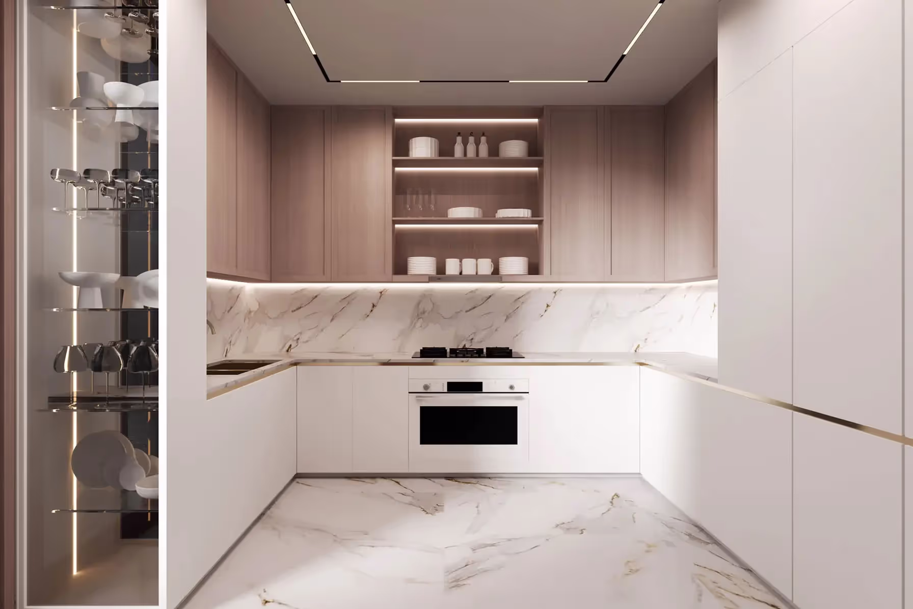 The kitchen.