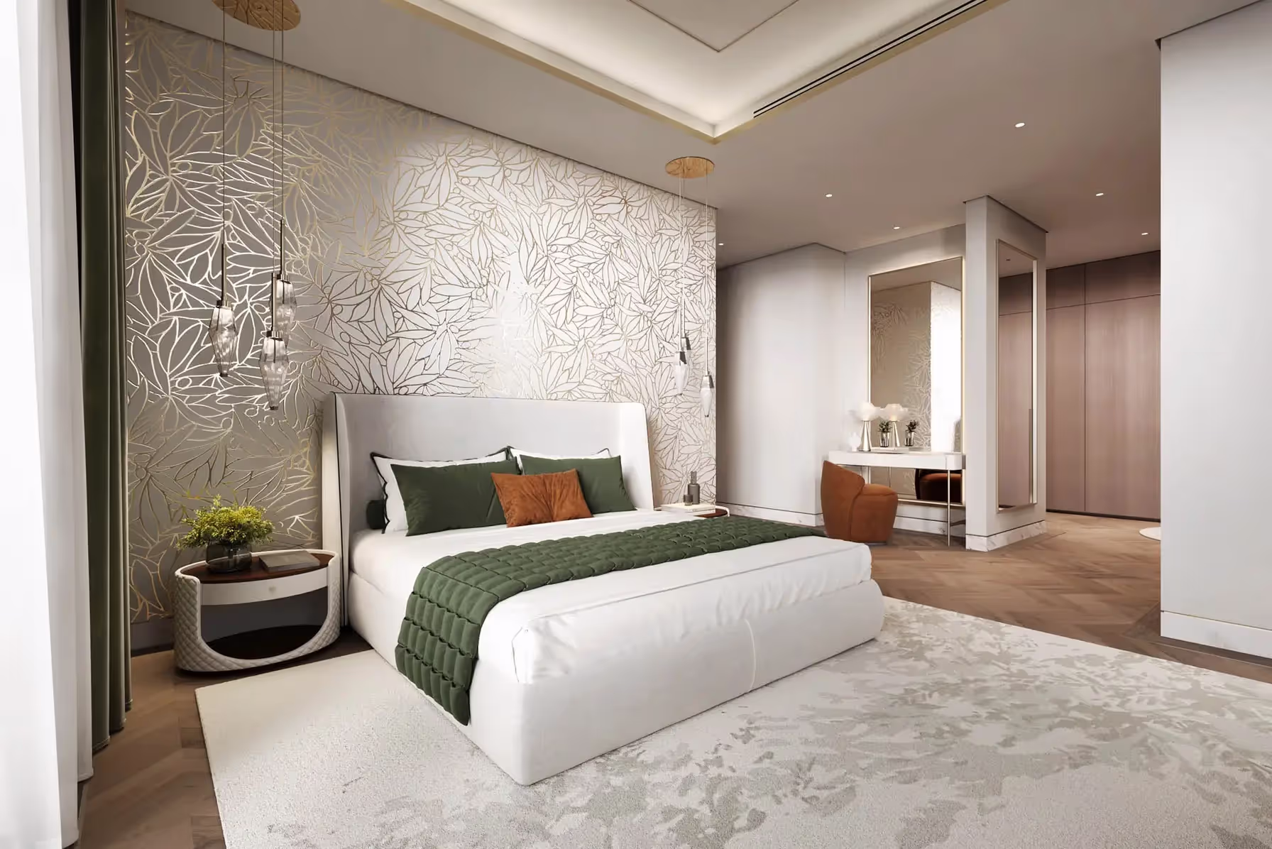 The primary bedroom.