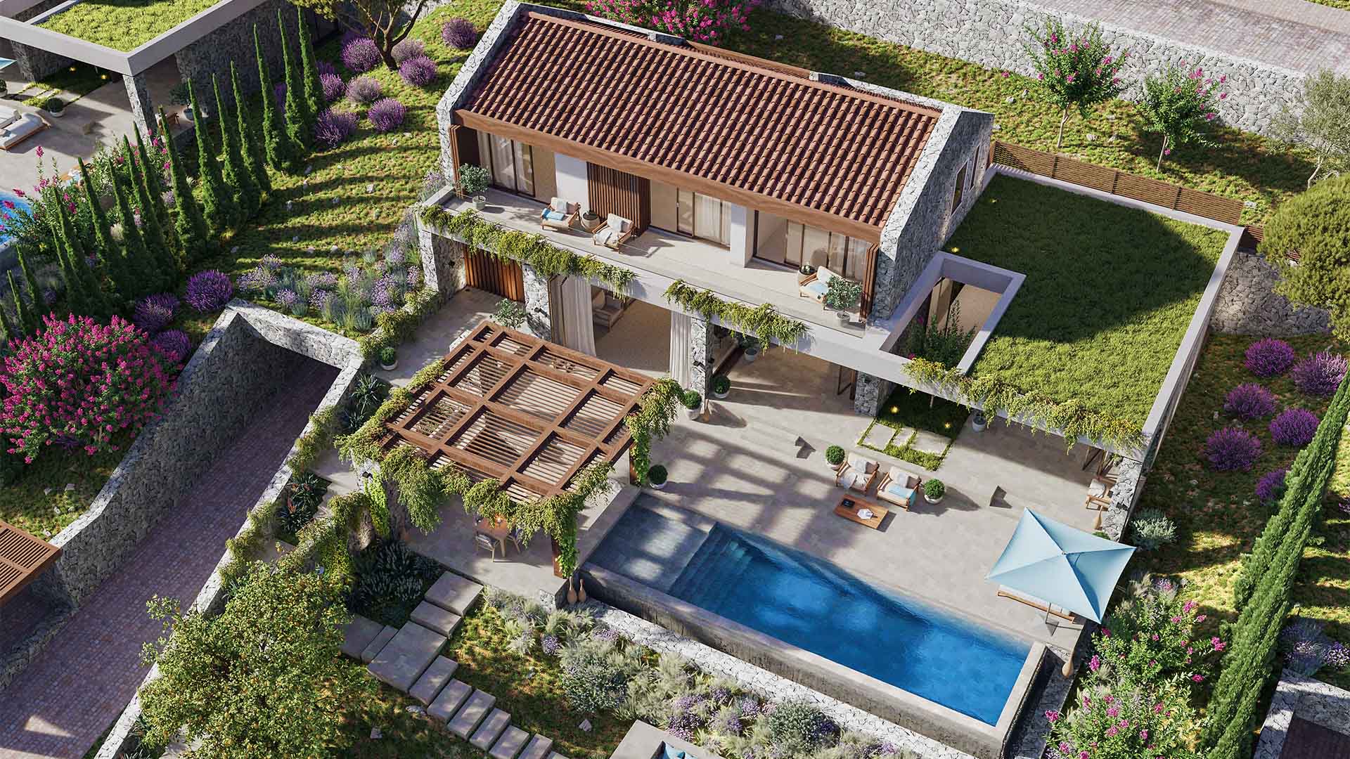 The Peaks, the golf neighbourhood at Luštica Bay in Montenegro, view 18.