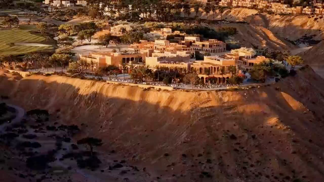 A hillside residence at golden hour