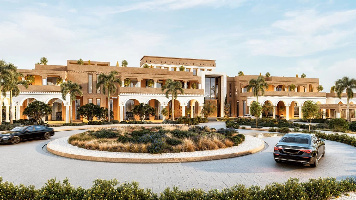 A walled villa in the low-density Diplomatic Quarter