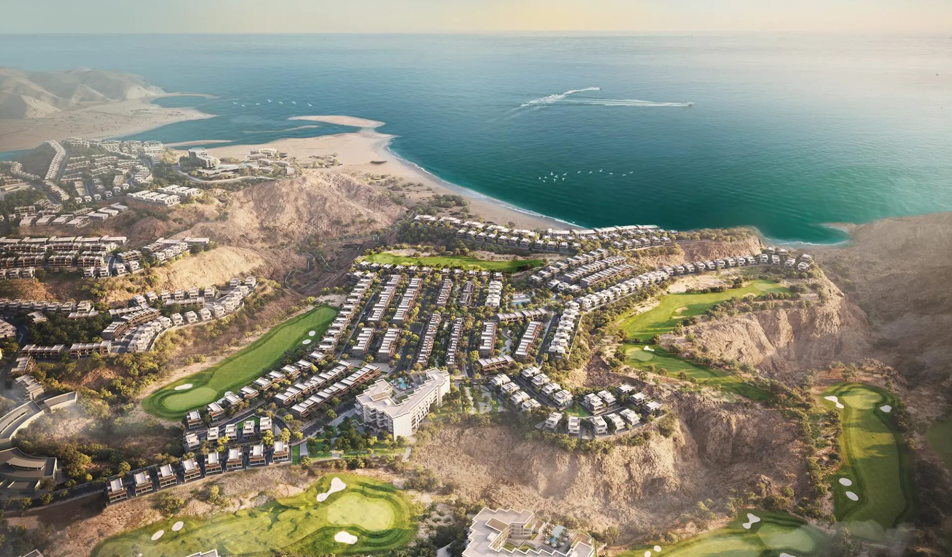 Aerial over the resort