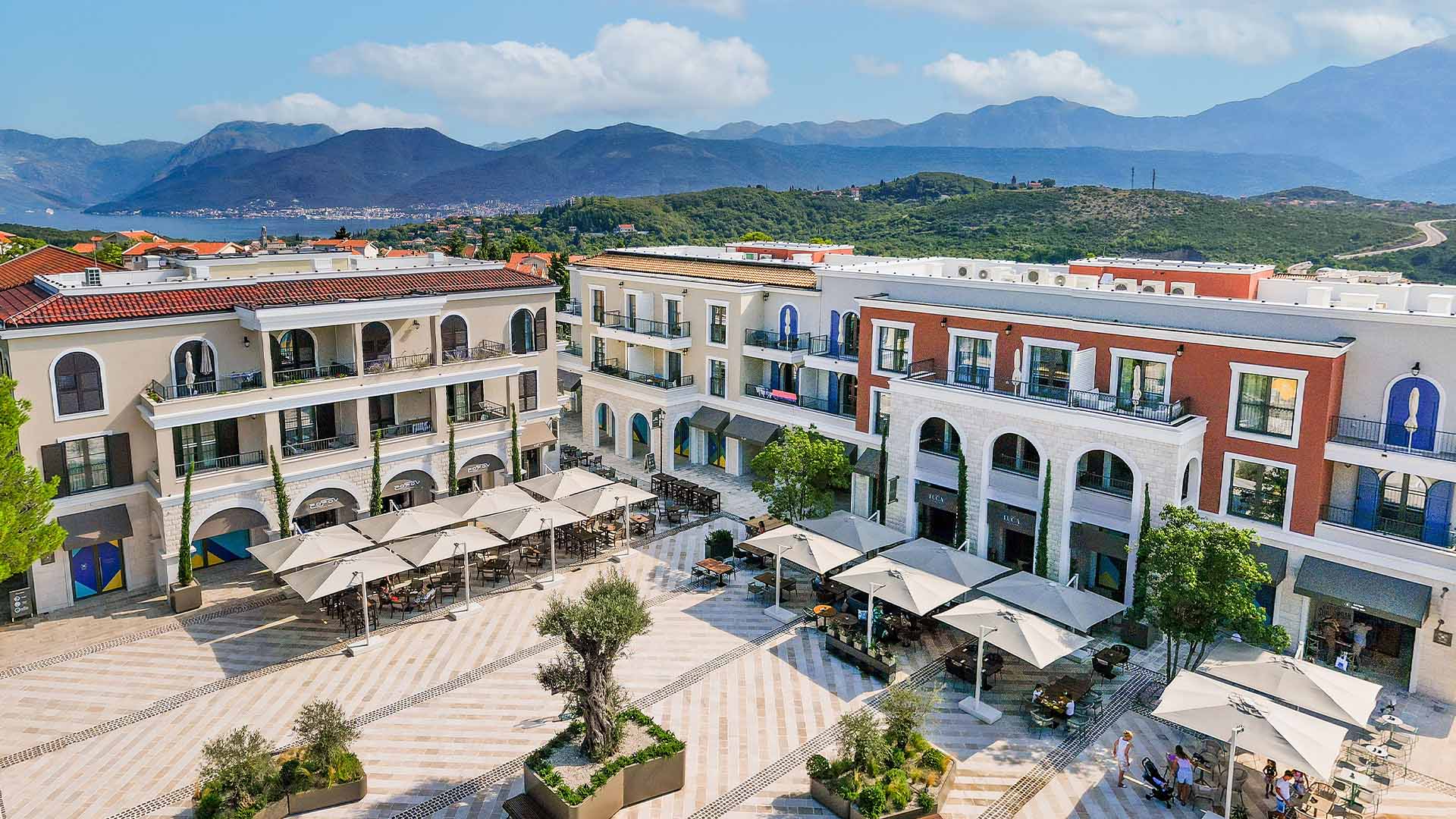 Centrale, the town-centre neighbourhood at Luštica Bay in Montenegro.