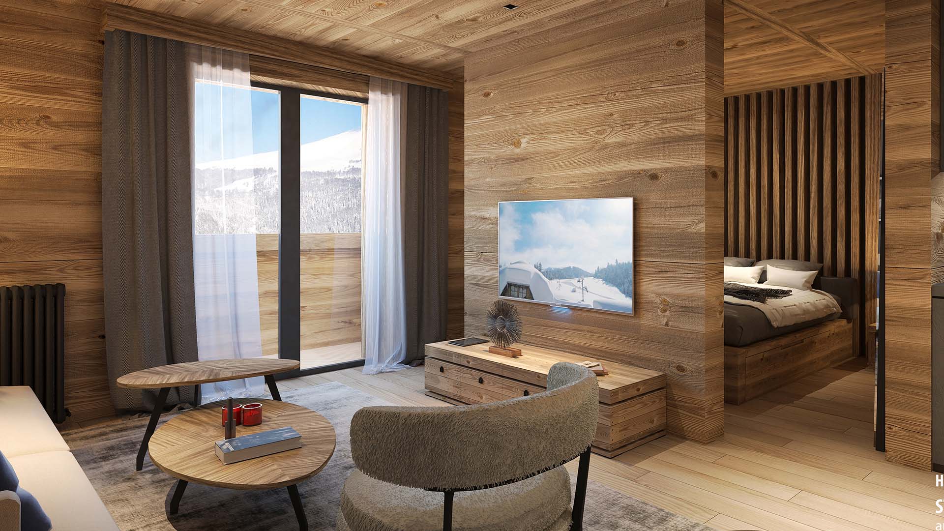 A studio living space