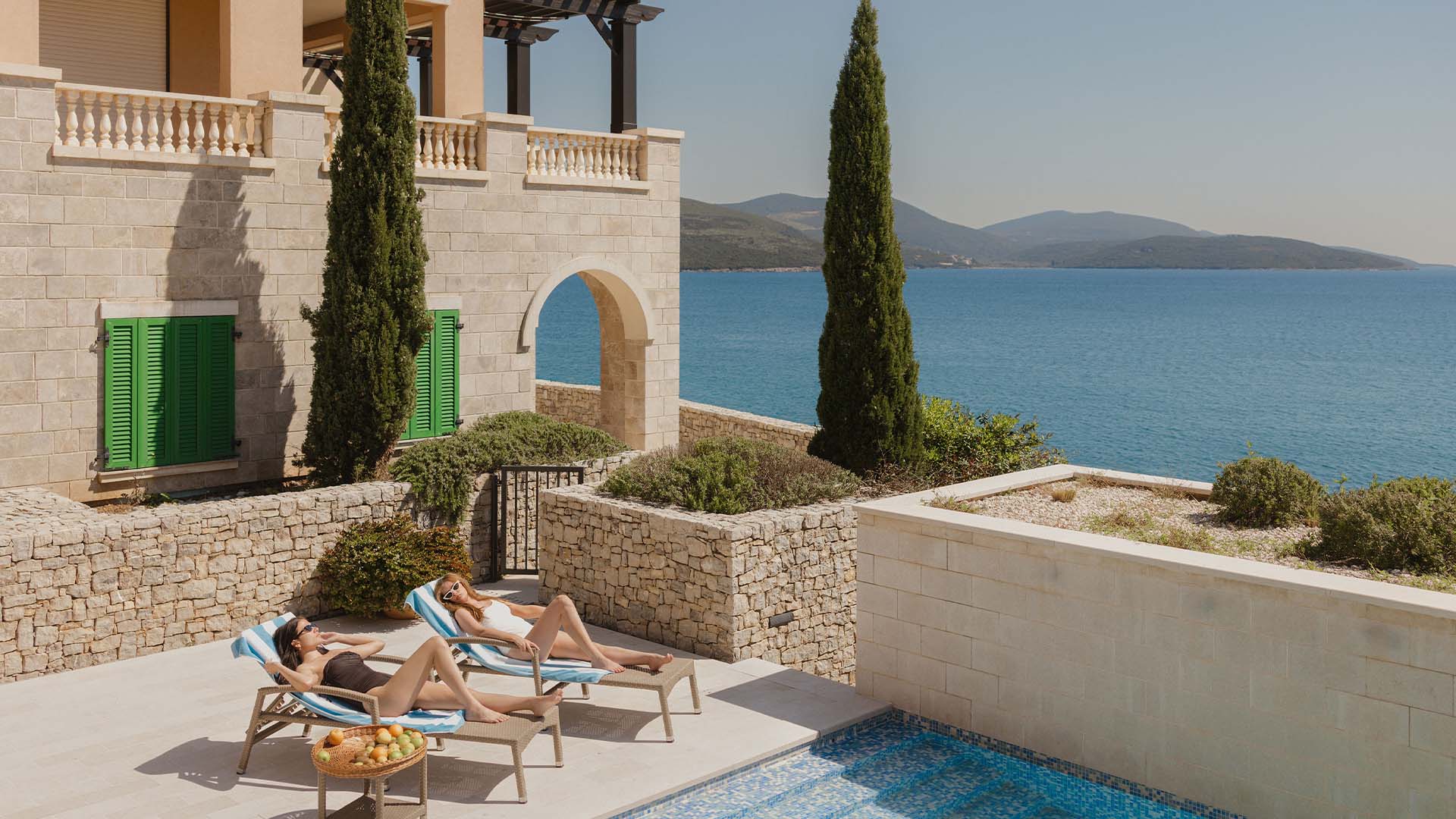 A private pool terrace