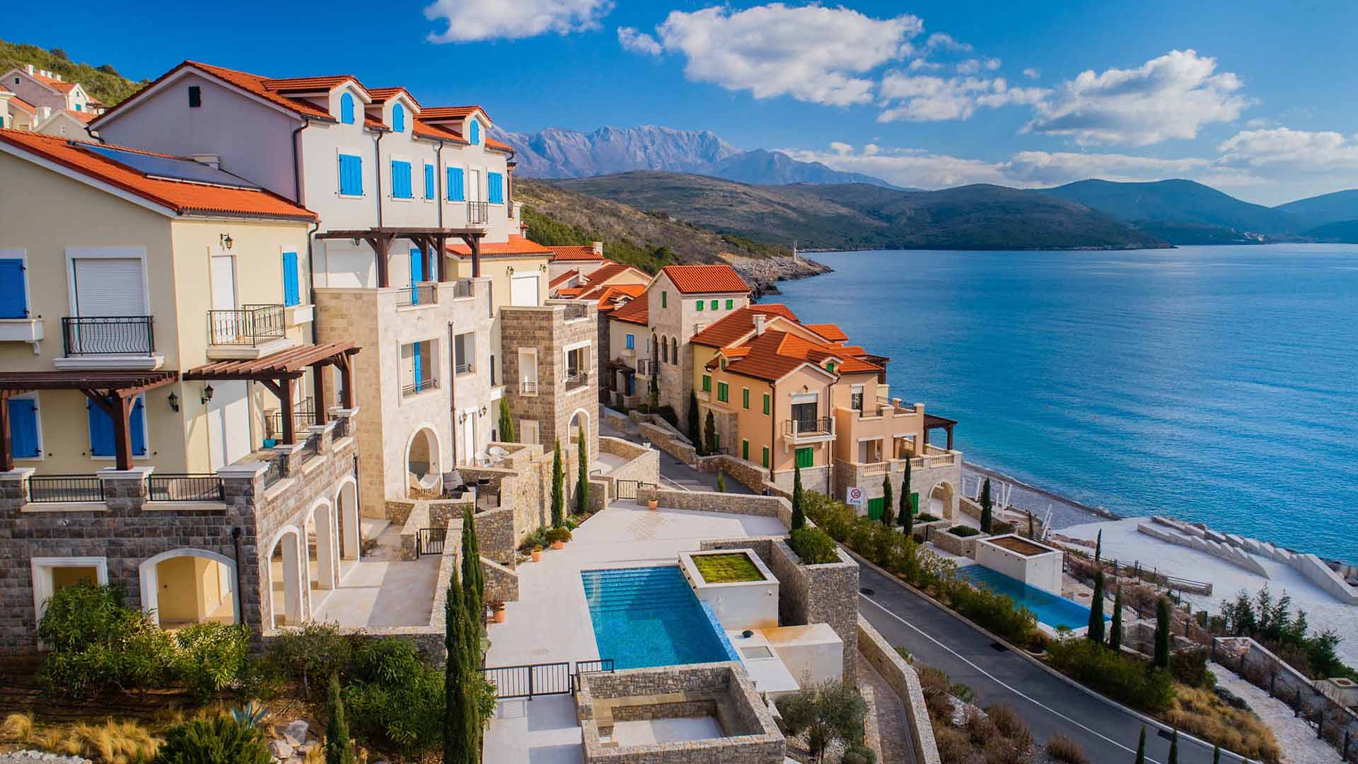 The seaside village from above