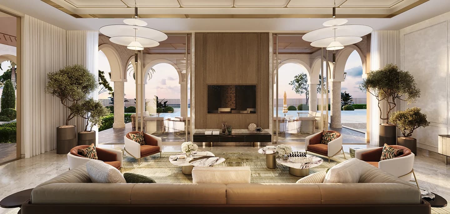 A majlis with arched windows