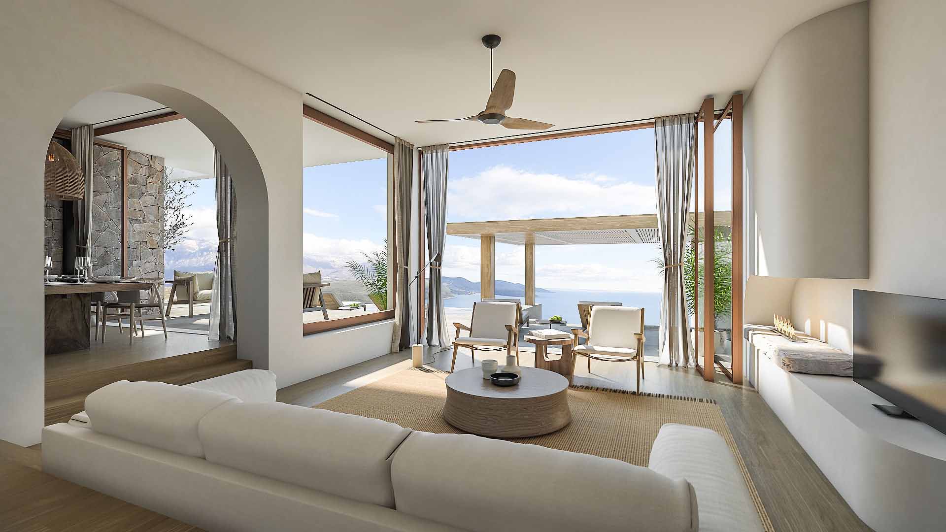An open-plan living room