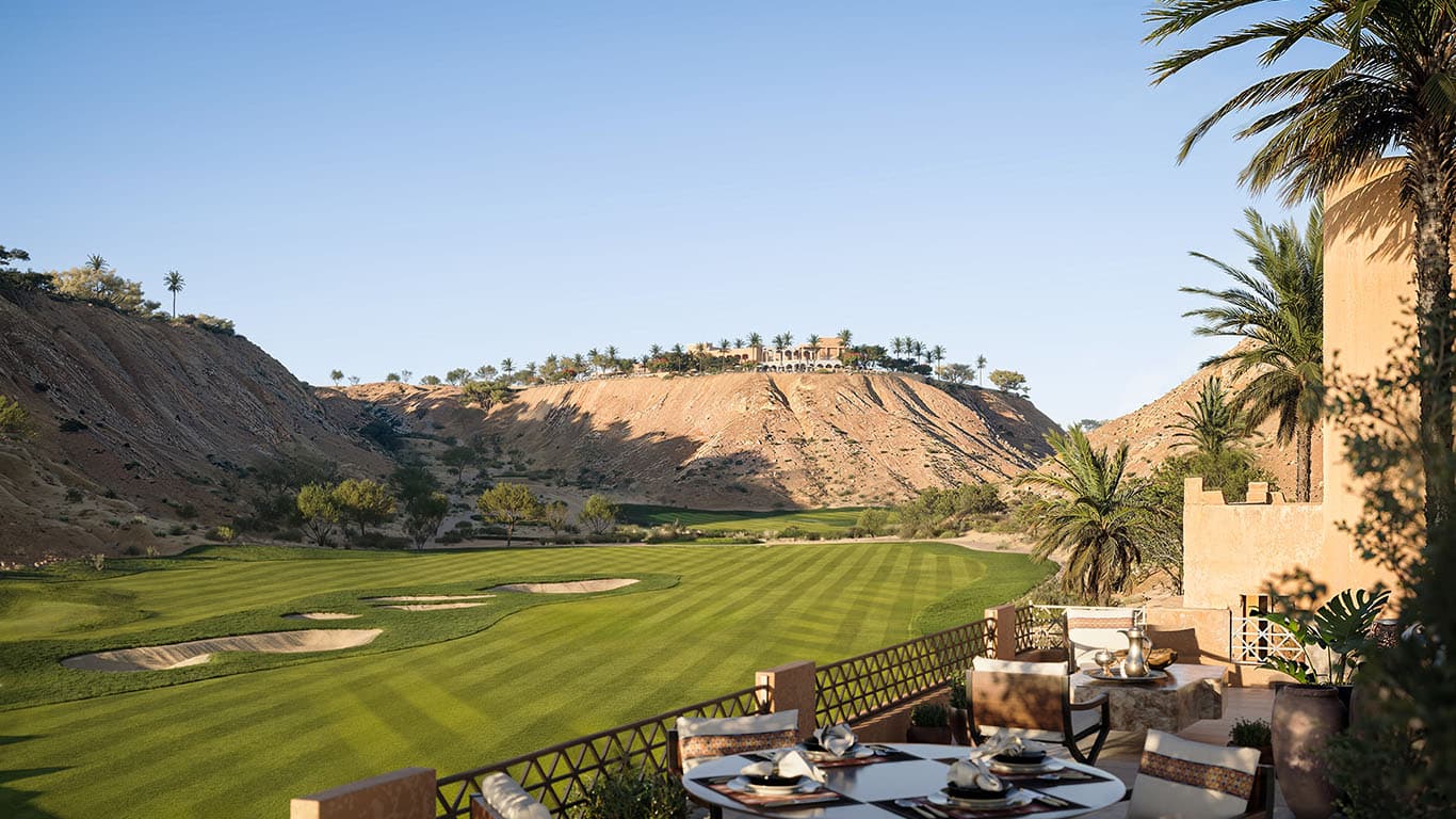 Trump Mansions, overlooking the championship golf course